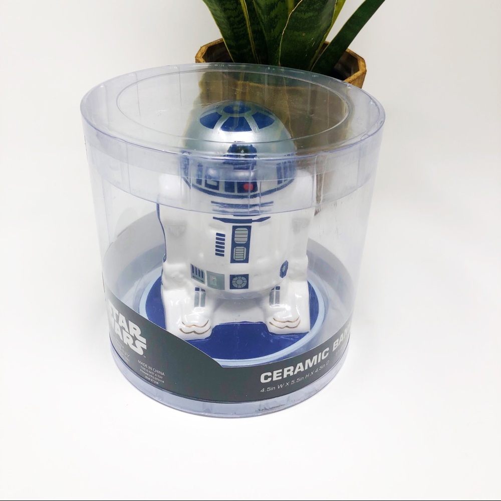 Star Wars R2D2 Ceramic Bank Disney New